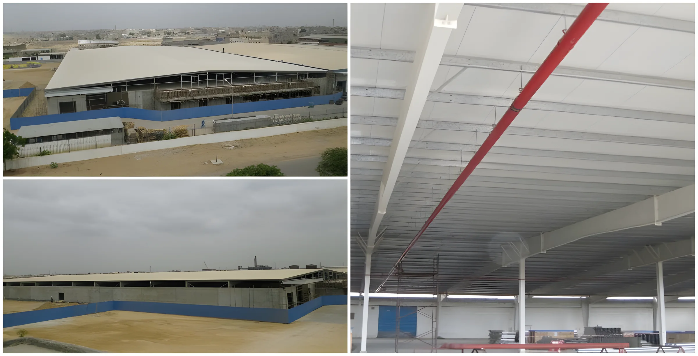 YKK factory exterior and steel roof interior