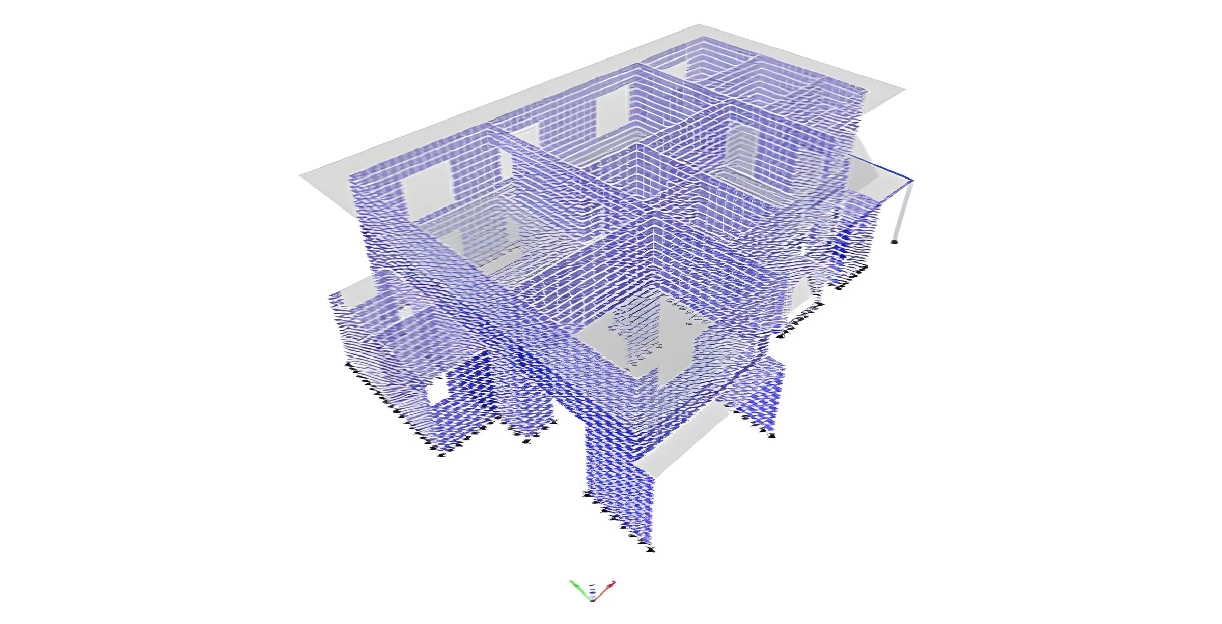 Finite-element model of an office building